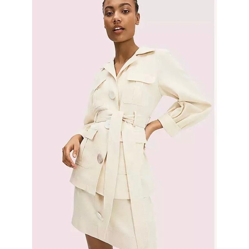 Kate Spade New York Luxe Twill Jacket Sugar Cookie Size 0
